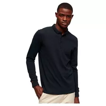 Поло Superdry Cotton Pique, черный