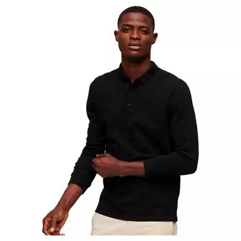 Поло Superdry Cotton Pique, черный