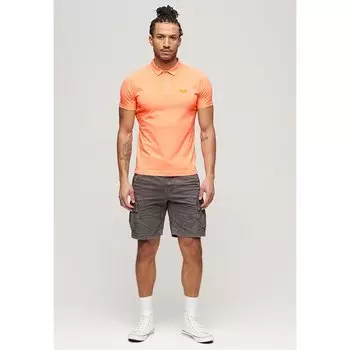 Поло Superdry Essential Logo Neon, оранжевый