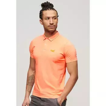 Поло Superdry Essential Logo Neon, оранжевый