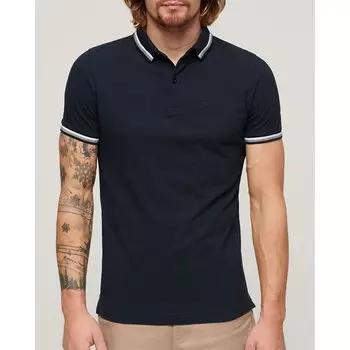Поло Superdry Sportswear Relaxed Tipped, синий