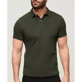 Поло Superdry Studios Jersey Long, зеленый