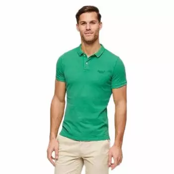 Поло Superdry Vint Destroy, зеленый