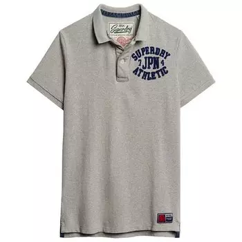 Поло Superdry Vintage Athletic, серый