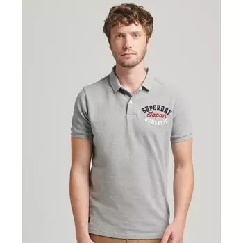 Поло Superdry Vintage Superstate, серый