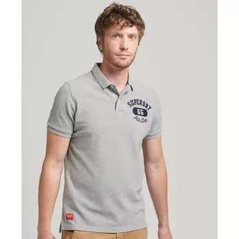 Поло Superdry Vintage Superstate, серый