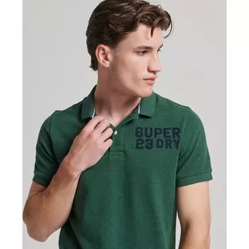 Поло Superdry Vintage Superstate, зеленый