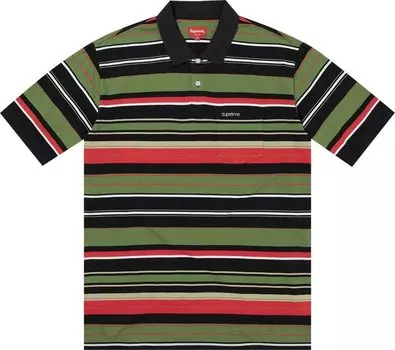Поло Supreme Multi Stripe 'Black', черный