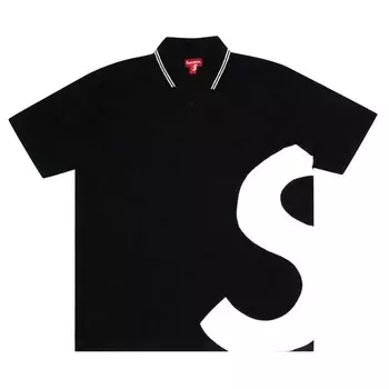 Поло Supreme S Logo, черный