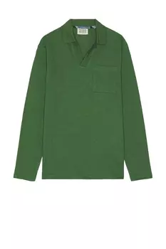 Поло-свитер расслабленного кроя с карманом на груди Scotch & Soda, sage green