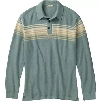 Поло свитер с полоской на груди Ellias Marine Layer, цвет topaz neutral stripe