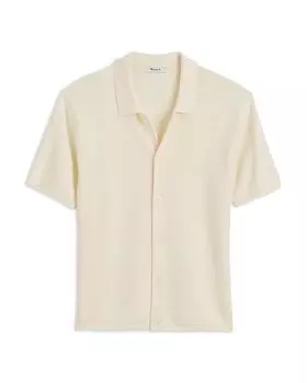 Поло-свитер с рельефной вязкой Regular Fit Madewell, слоновая кость/кремовый