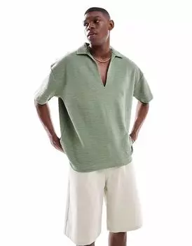 Поло свободного кроя ASOS DESIGN светло-зеленого цвета