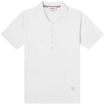 Поло свободного кроя Thom Browne, белый