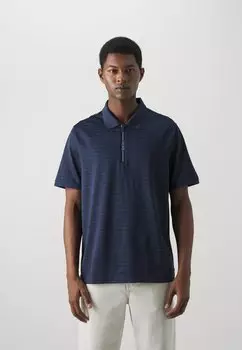 Поло TECH STRIPE HALF ZIP Michael Kors, темно-синий