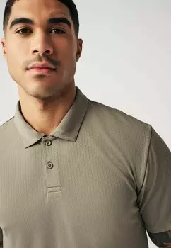 Поло TEXTURED REGULAR FIT Next, бежевый
