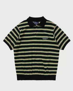 Поло Thisisneverthat Striped Knit Polo, черный