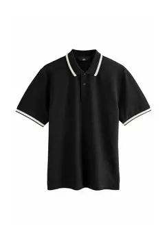 Поло TIPPED REGULAR FIT Next, черный