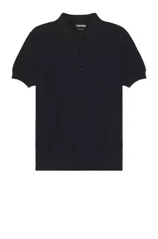 Поло Tom Ford Silk Cotton Piquet Ss, черный