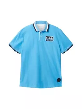 Поло Tom Tailor ROUGH SLUB, синий