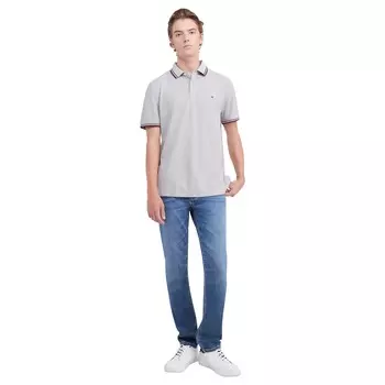 Поло Tommy Hilfiger Tommy Tipped Regular Fit, светло-серый