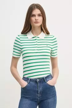 Поло Tommy Hilfiger, зеленый