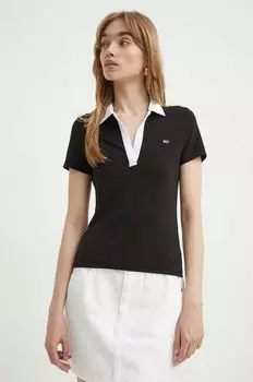 Поло Tommy Jeans, черный