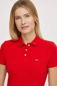 Поло Tommy Jeans, красный