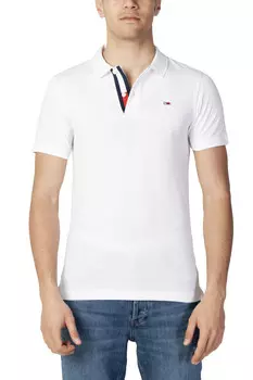 Поло Tommy Jeans однотонное, белый