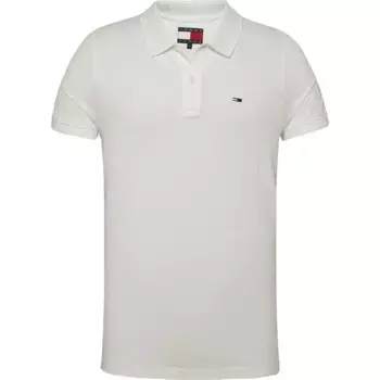 Поло Tommy Jeans Placket, белый