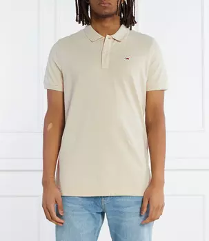 Поло Tommy Jeans placket ext Slim Fit, песочный