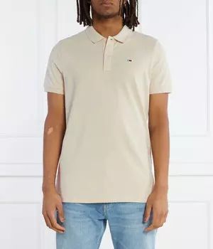 Поло Tommy Jeans Placket Ext Slim Fit, желтый
