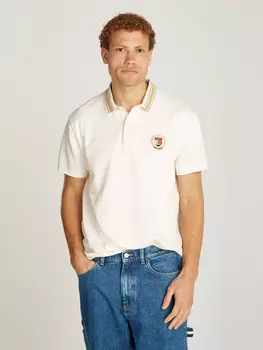 Поло Tommy Jeans Regular Fit, белый