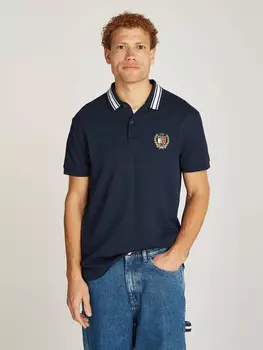 Поло Tommy Jeans Regular Fit, темно-синий