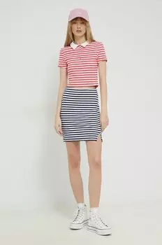 Поло Tommy Jeans, розовый