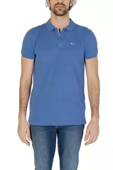 Поло Tommy Jeans с логотипом, голубой