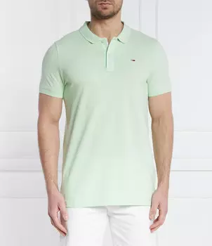 Поло Tommy Jeans Slim Fit, фисташковый