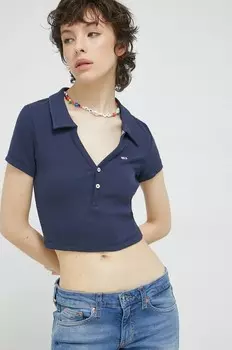 Поло Tommy Jeans, темно-синий