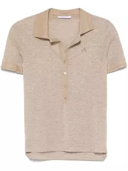 Поло-топ с люрексом Patrizia Pepe, нейтральный