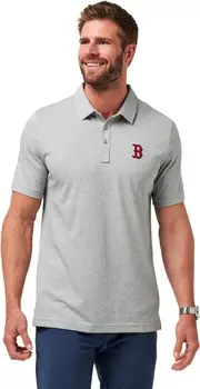 Поло TravisMathew Boston Red Sox The Zinna Polo, цвет Heather Grey