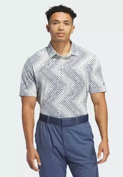 Polo Ultimate Allover Print adidas Golf, цвет crystal jade preloved ink