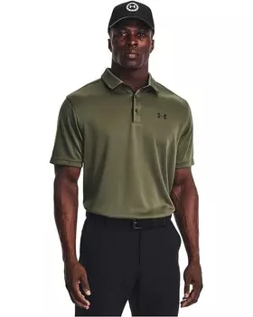 Поло Under Armour Golf Tech, цвет Marine OD Green/Black