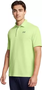 Поло Under Armour Golf Tech Polo, цвет Morph Green/Pitch Gray