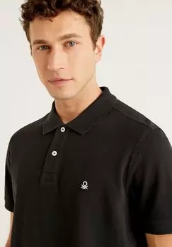 Поло United Colors of Benetton, черный