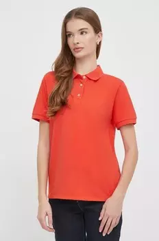 Поло United Colors of Benetton, оранжевый