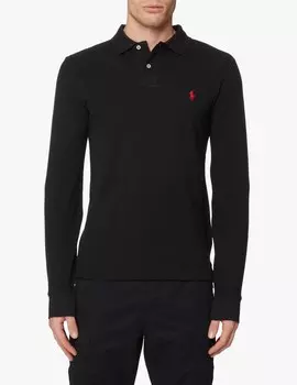 Поло узкое базовое с длинными рукавами черного цвета Ralph Lauren, цвет Polo Black/C3870