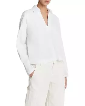 Поло Vince Easy Long Sleeve, цвет Optic White