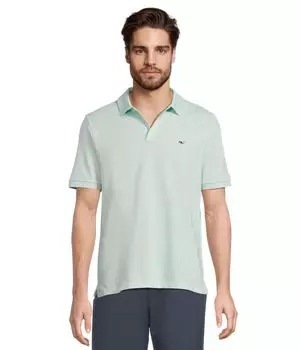 Поло Vineyard Vines Edgartown Pique Polo, цвет Aqua Haze
