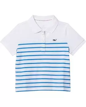 Поло Vineyard Vines Kids Breton Striped Heritage Polo, цвет Bay Stripe/Hull Blue