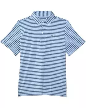 Поло Vineyard Vines Kids Tri-Color Sankaty Polo, цвет Jake Blue Tri-Stripe